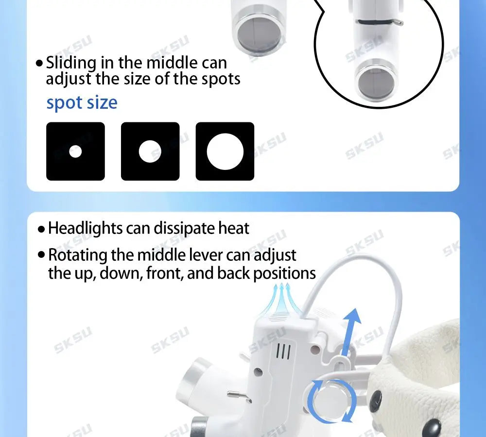 ENT Dental Headlight 5W LED Lamp For Dental Loupes Surgical Loupes Surgery Light Lamp For Dentist Medical Light Dentistry