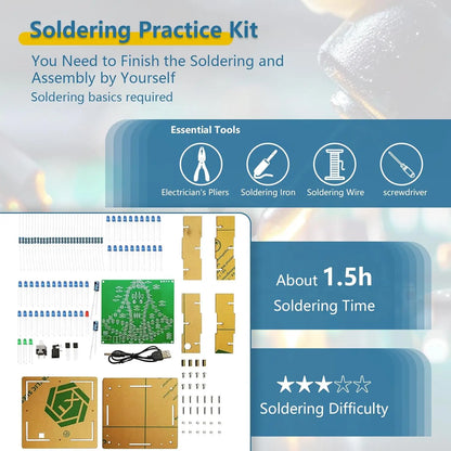 EI Electronic Wind Chimes - Twinkle Swinging Wind Chime Light kit Soldering Project Electronic Hands-on Learning DIY Electronic