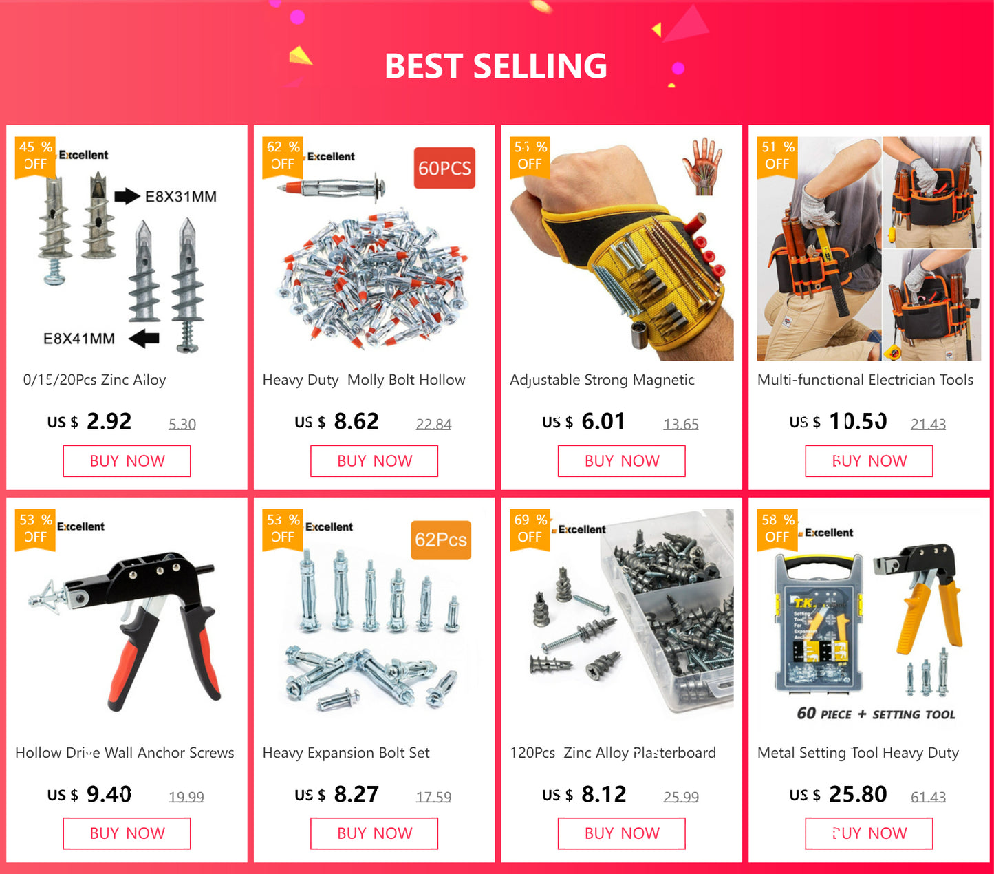 Hollow Drive Wall Anchor Screws Gun Heavy Duty Metal Tool Hollow Wall Anchors Gun Plasterboard Fixing Gun Cheville Molly Bolt