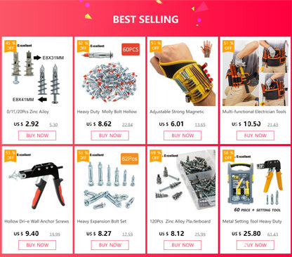 Hollow Drive Wall Anchor Screws Gun Heavy Duty Metal Tool Hollow Wall Anchors Gun Plasterboard Fixing Gun Cheville Molly Bolt