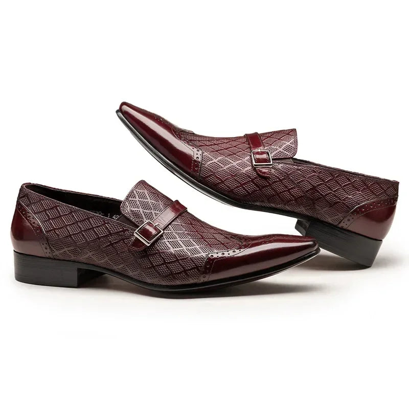 Fashionable Classic Men Formal Shoes Buckle Patent Leather Shoes Small Square Toe Slip-on Formal Party Shoes Men Wedding Shoes