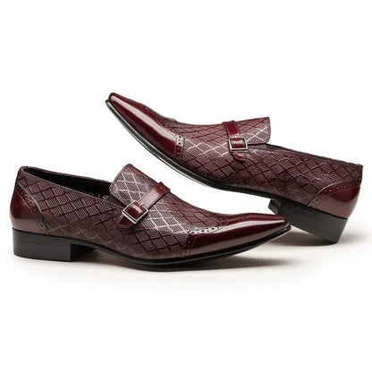 Fashionable Classic Men Formal Shoes Buckle Patent Leather Shoes Small Square Toe Slip-on Formal Party Shoes Men Wedding Shoes