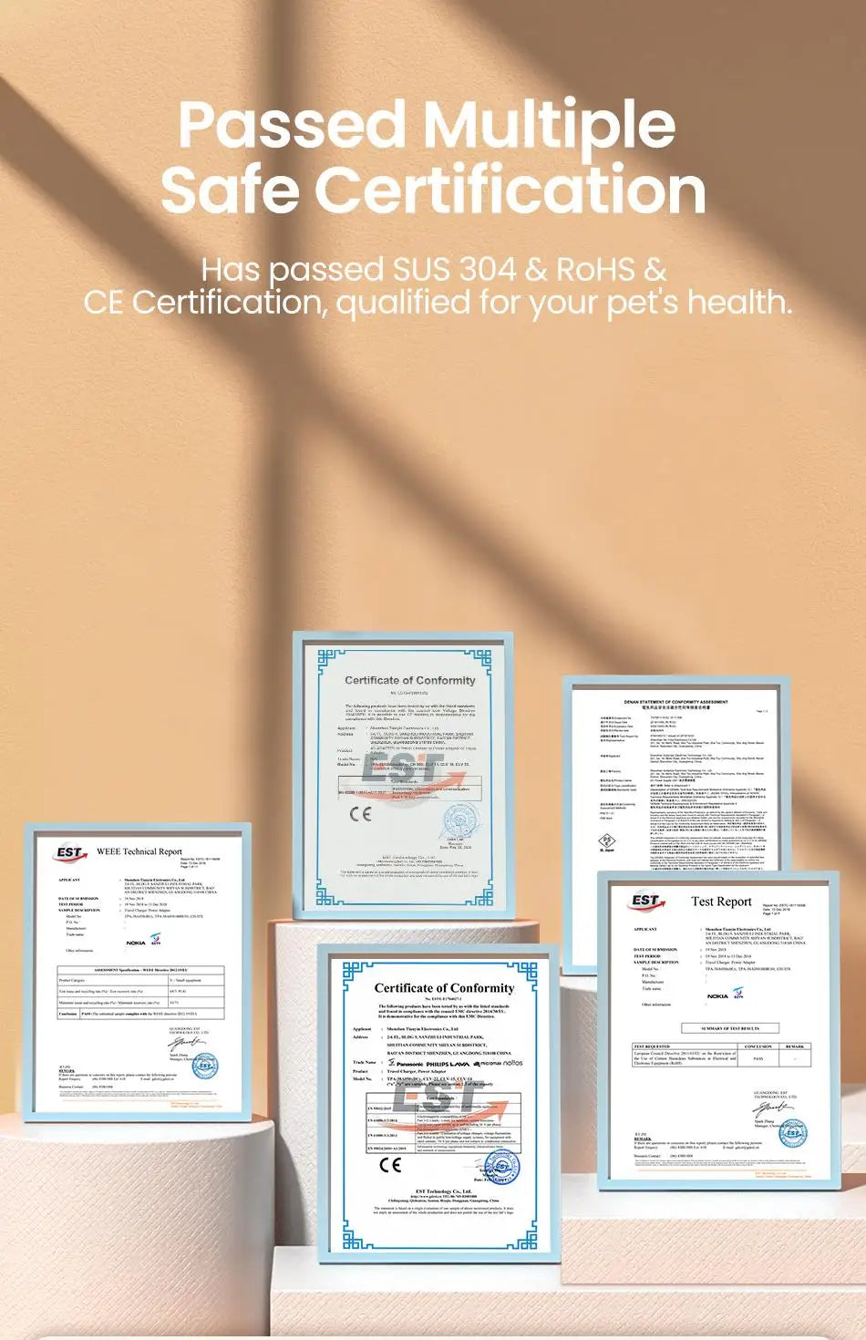 ROJECO Stainless Steel Cat Water Fountain Automatic Pet Water Dispenser Cat Drinking Fountain Auto Drinker For Dogs Accessories