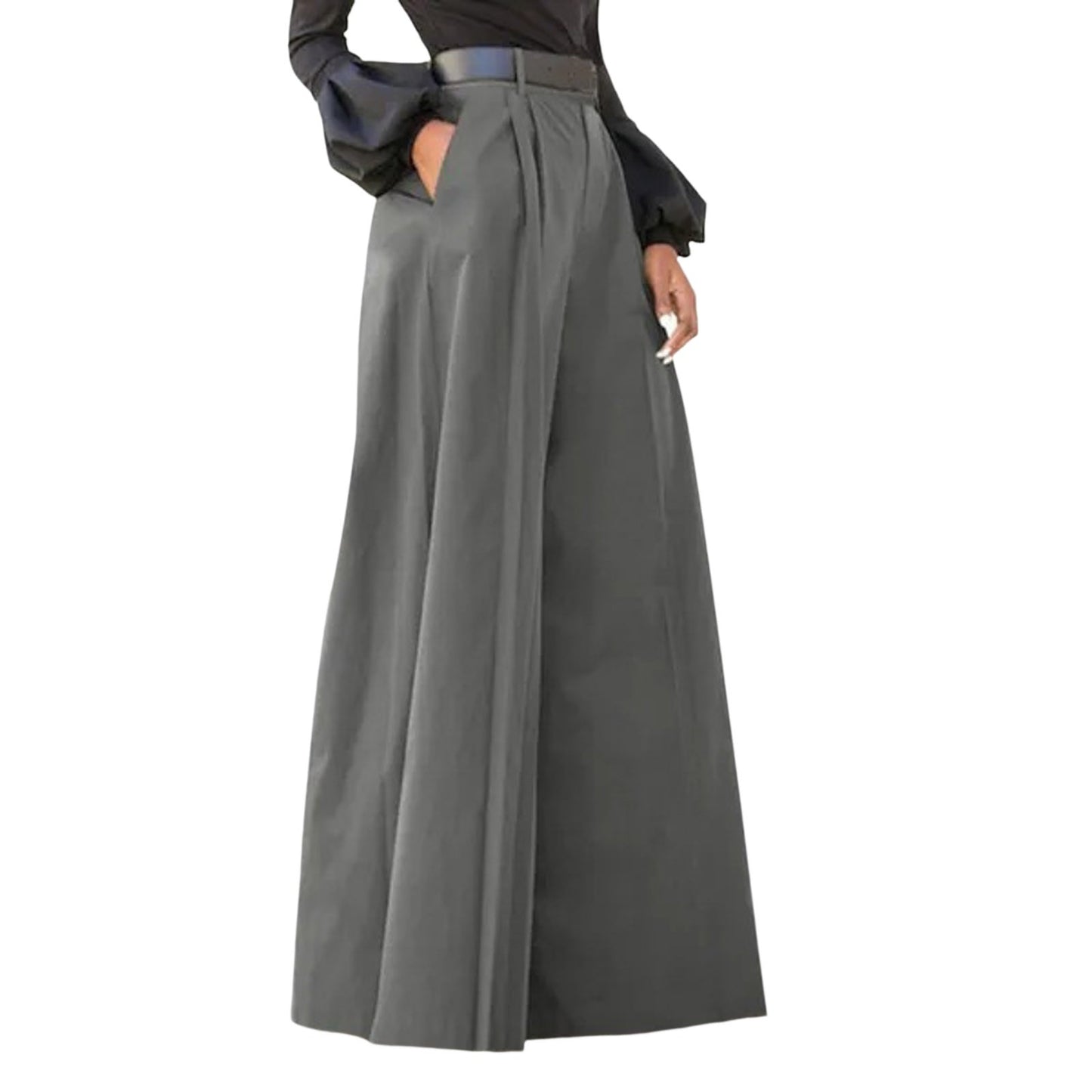 Women Palazzo Pants Summer Style Cotton Linen Comfy Baggy Trousers With Pockets Fashion Elegant Party High Waist Loose Trousers