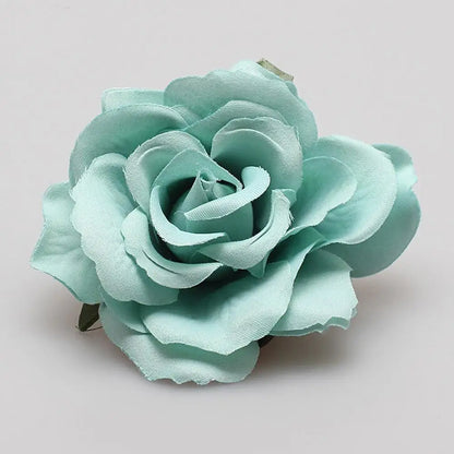 Flamenco Flowers For Hair DIY Headdress For Bridal Flocking Cloth Red Rose Flower Hairpin Hair Clip Party Hair Accessories