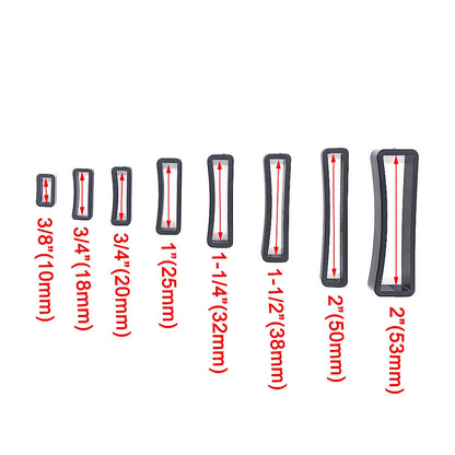 10 Pcs/Pack Plastic Belt Loop Keeper Square Loop Buckles Belt Harness Backpack Straps