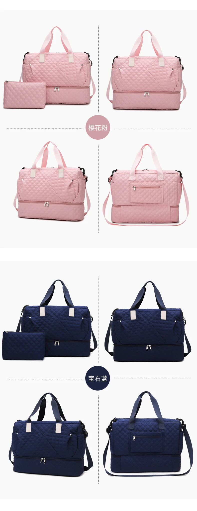 Large Capacity Travel Bags Luggage Organizer Bag Handbag Waterproof Portable Foldable Travel Clothes Storage Bag Shoulder Bags