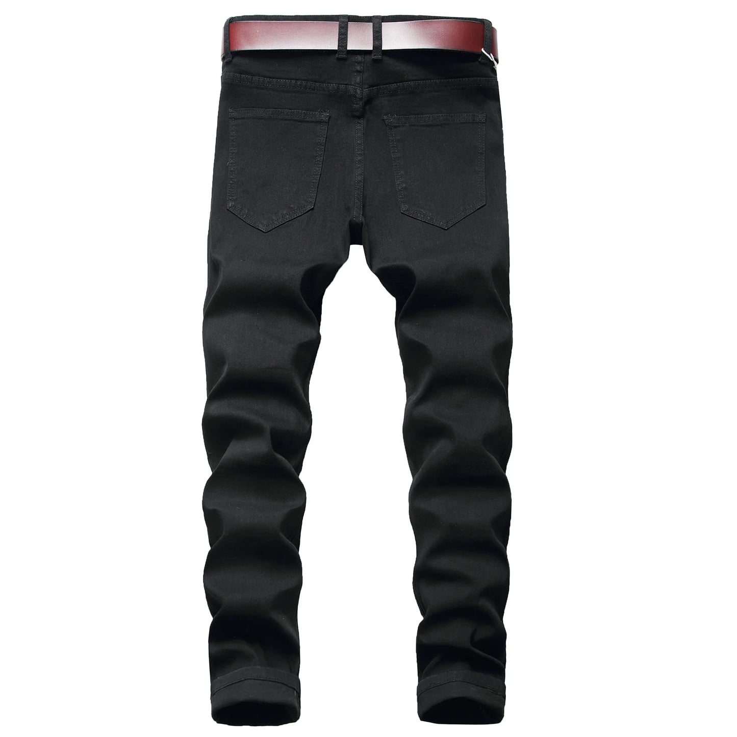 Jeans for Men High Street with Holes and Black Peaks Slim Fit Jeans and Mens Trousers