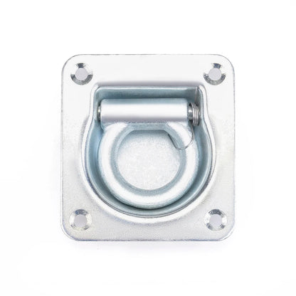 4PCS Recessed D-Ring Tie Down Anchors for Trailer, Trailer Tie Down Anchors Heavy Duty Kit for Trailer or Deliveries