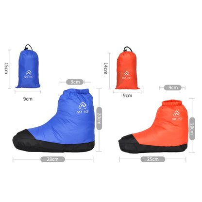 Waterproof Warm Down Slipper Boots Lightweight Duck Down lining Down Socks Stuffed Booties Down Feet Covers