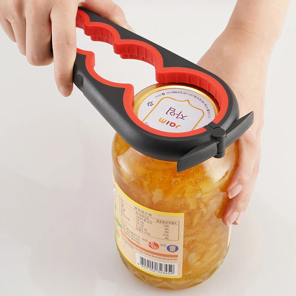 4in1 Jar Openers Can Bottle Opener Beer Wine Bottle Lid Poratble Outdoor Party Bar Tools Multi-functional Kitchen Accessories