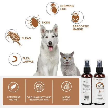Spot Pet Flea Spray Acarid Spray Dog Cat External Anthelmintic Flea Lice Ticks Spray