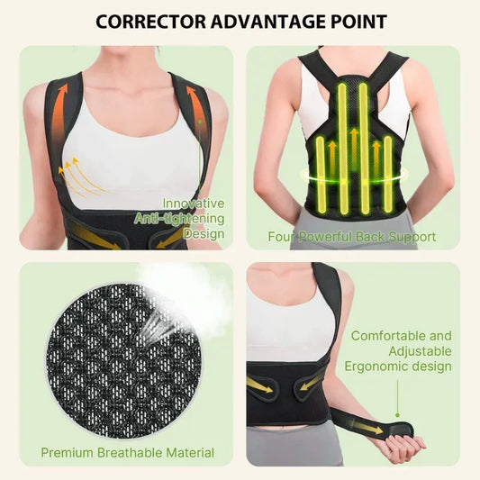 Back Brace and Posture Corrector for Men and Women Back Straightener Posture Corrector Scoliosis & Hunchback Correction Support