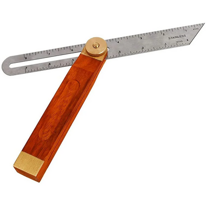 RALCA-Angle Rulers Gauges Tri Square Sliding T-Bevel With Wooden Handle Level Measuring Tool Wooden Marking Gauge Protractor
