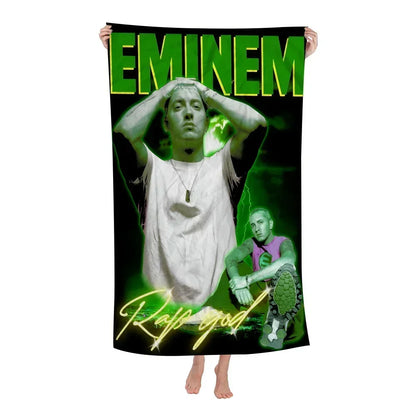 Super Rapper E-Eminems Cartoon Beach Towel Cute Kawaii Room Decor Bath Girls Children Hand Towels For Bathroom Shower