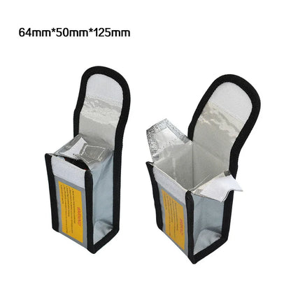 High Quality Fireproof & Waterproof Explosion-proof RC LiPo Battery Safety Bag Safe Guard Charge Sack 90*64*50MM