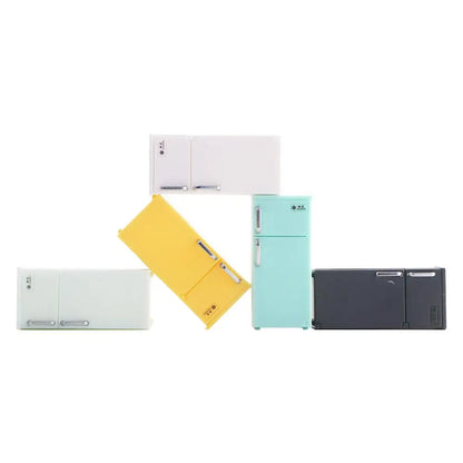 Fridge Toy Model Freezer Miniature Dollhouse Accessories 1:12 Dollhouse Miniature Doll House Decoration Simulation Refrigerator