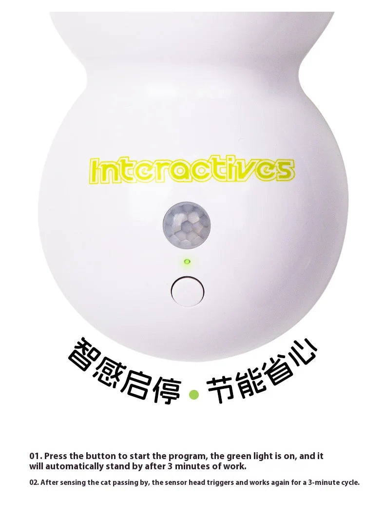 Intelligent interactive cat toy,Mobile activation wake-up, earthworm pole, toy with tail, automatic popping hole,Interactive