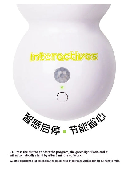 Intelligent interactive cat toy,Mobile activation wake-up, earthworm pole, toy with tail, automatic popping hole,Interactive