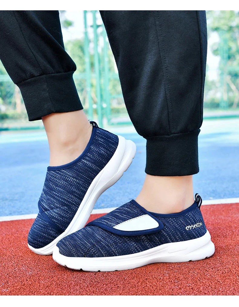 Diabetic Shoes for Men Wide Width Walking Shoes Slip-On Orthopedic Shoes for Swollen Feet Foot Pain Relief Cushion Sneakers