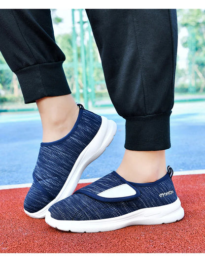 Diabetic Shoes for Men Wide Width Walking Shoes Slip-On Orthopedic Shoes for Swollen Feet Foot Pain Relief Cushion Sneakers