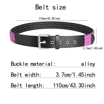 Polychrome Rivet Belt Heavy Metal Belt Men Women Punk Hiphop Rock Style Belt Jeans Belt Y2K Belt Fashion Decoration Women's Belt