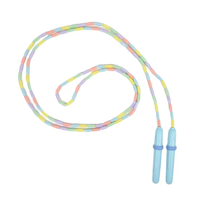 Rope Skipping Colorful Soft Beads Beaded Skipping Jump Rope For Kindergarten Pupil Choldren Beginners
