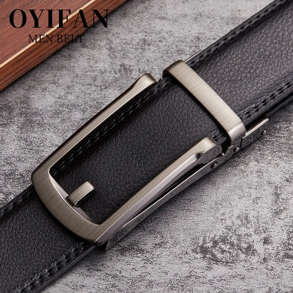 High quality men's automatic belt, business belt, adjustable belt, luxury belt, cowhide belt, ratchet belt