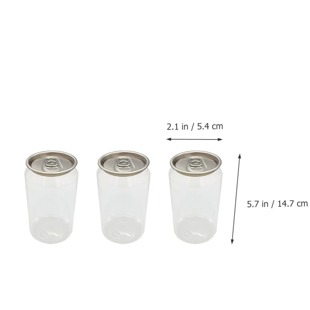10pcs Disposable Can Milk Tea Cup Transparent Snack Bottle Beverage Bottle Dessert Bottles Milk Tea Shop Kitchen Supply