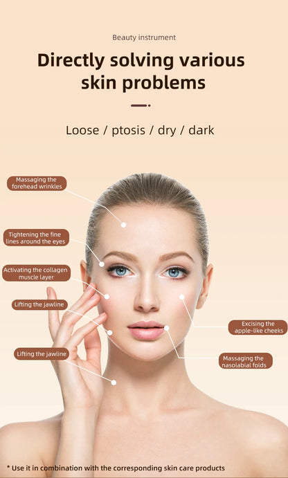 2025 Newest Facial Roller Machine Rotation EMS Heating Skin rejuvenation Facial Lifting Tighten Portable Beauty Machine