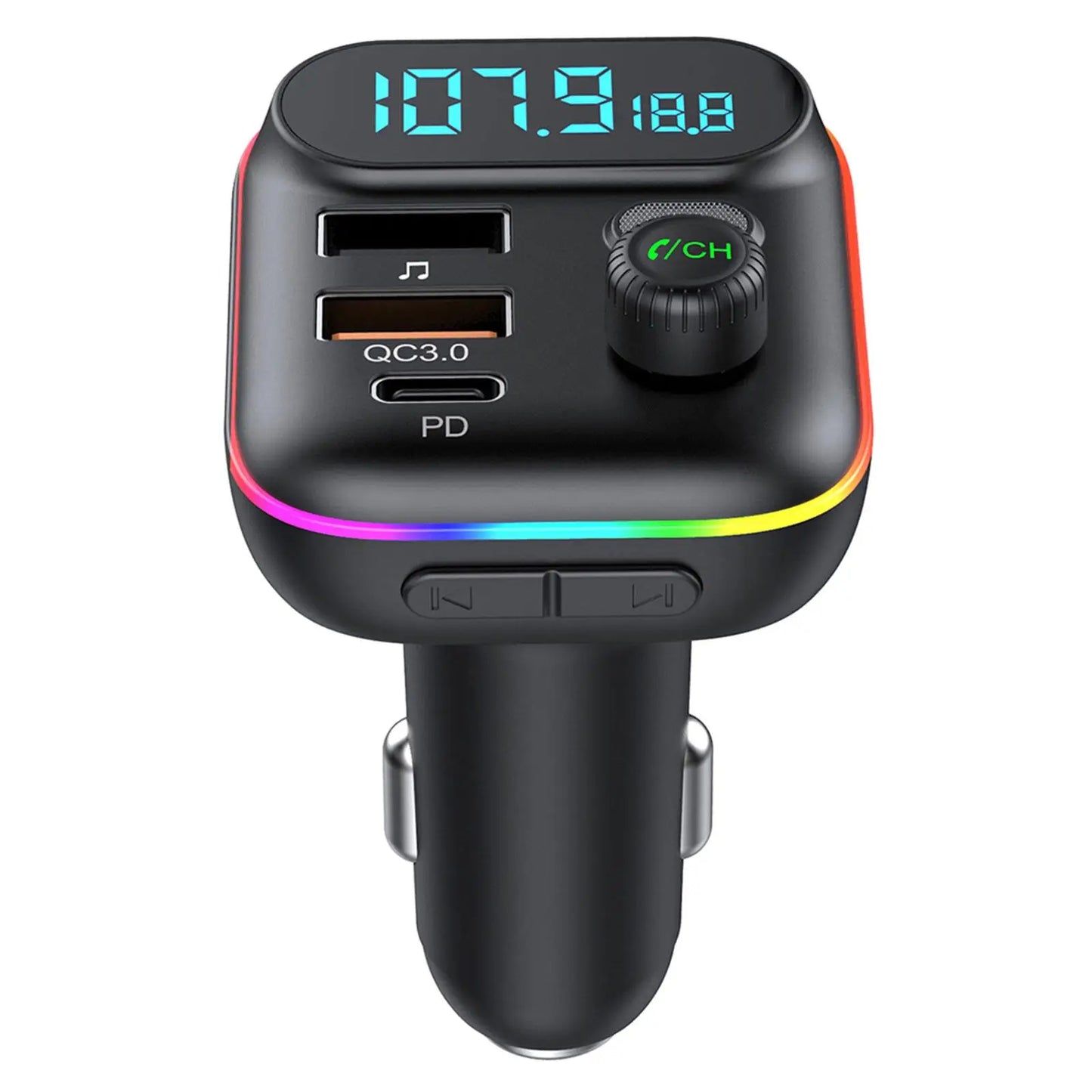 Car Bluetooth FM Transmitter Bluetooth 5.0 FM Transmitter USB PD Car Fast Charger Electronic Accessories