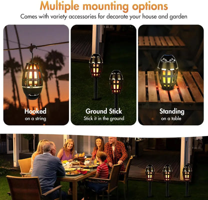 LED Flame Table Lamp Atmosphere Bluetooth Speaker Night Light for Indoor Outdoor Torch Atmosphere Bluetooth Speakers Waterproof