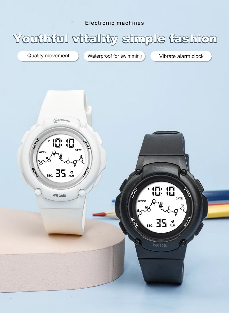 Kids Sport Watches Alarm Stopwatch Children Digital Watch For Boys Girls 30M Waterproof Cartoon Student Electronic Wristwatch