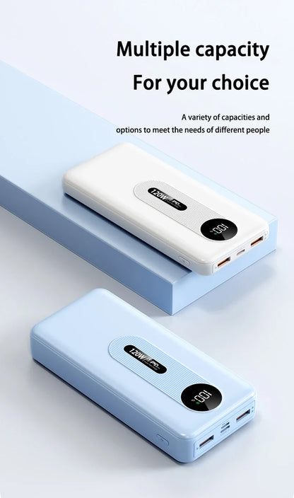 200000mAh 120W Mobile Power Bank Ultra Fast Charging Digital Display Battery Large Capacity Suitable For iPhone Huawei Xiaomi