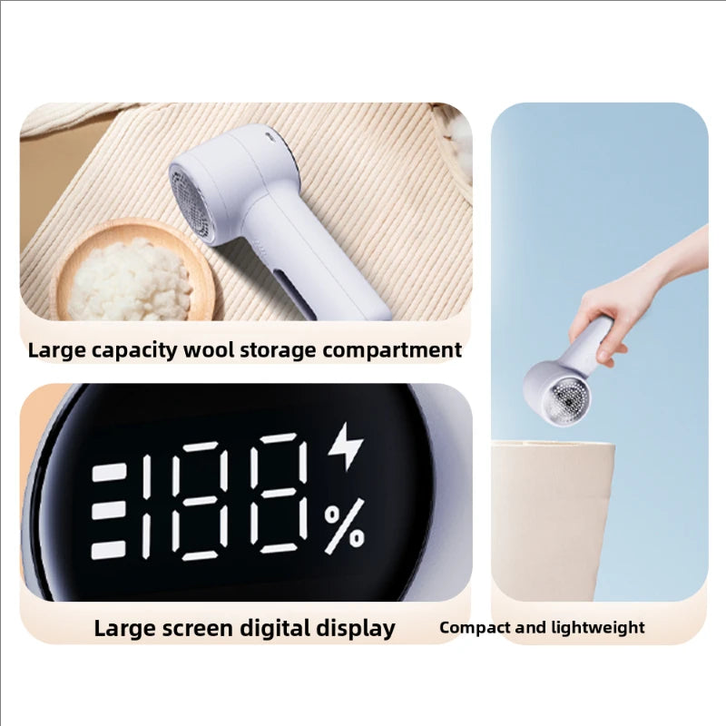 Electric Lint Remover USB Rechargable Cloth Fabric Shaver Fluff Pellet Remove Machine for Clothes Sweater Hairball Trimmer