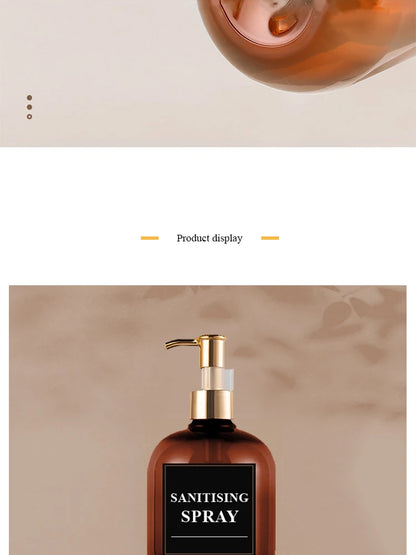 2 Pc 10.1 OZ Amber Soap Dispensers For Cosmetic Shampoos And Lotions Soaps Spill-proof Repeatable Pump Bottles For Bath Products