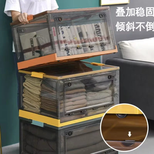 Foldable Book Storage Box, Student Book Box, Dormitory For Book Sorting Box, Transparent Home Storage Box, Book Box