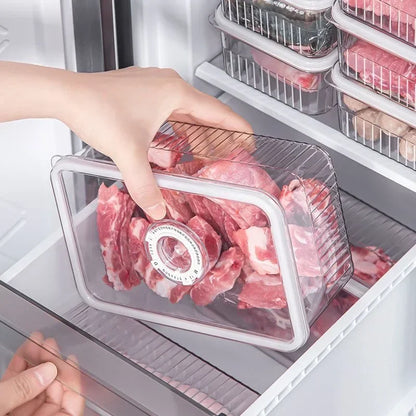 Transparent Fridge Organizer Food Storage Containers Fresh Vegetable Fruit Baskets Refrigerator Storage Box Kitchen Organizer