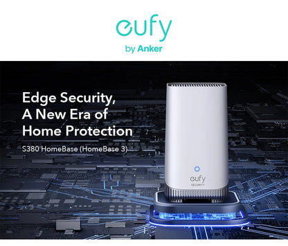 eufy Security S380 HomeBase 3 Edge Security Center Local Expandable Storage up to 16TB eufy Security Product Compatibility