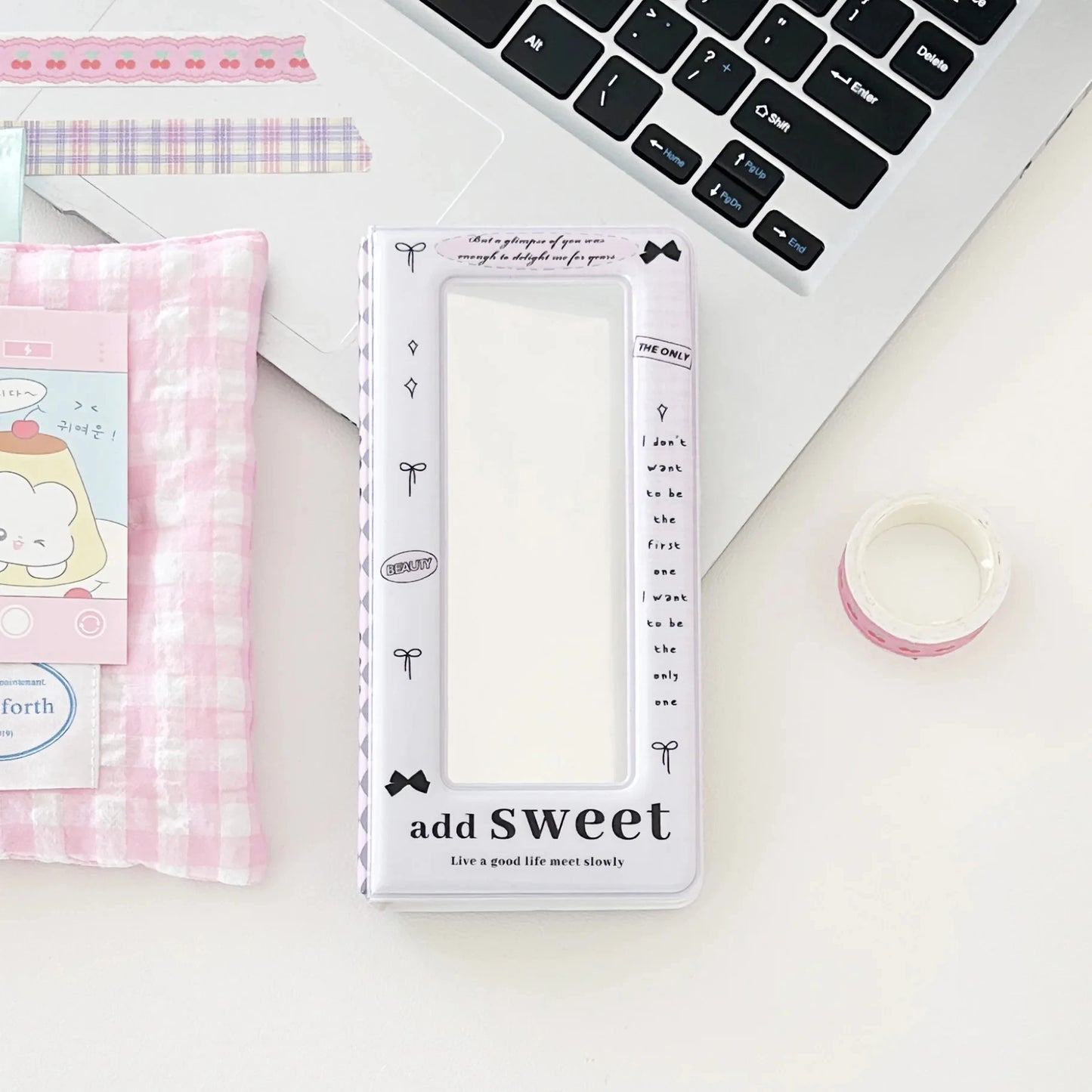 Kawaii Slim Cards Photocard Album 4grid Cards Collect Book Decoration Stickers Storage Stationary