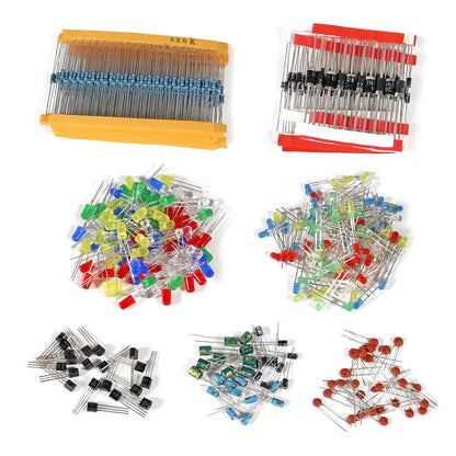 1200PCS Basic Electronics Component Assortment Kit Basic Electronics Component Kit,Ceramic Capacitor,Aluminum Electrolytic