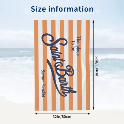 S-Saint B-Barth Beach Towel for Adults – Soft, Absorbent, and Lightweight for Travel