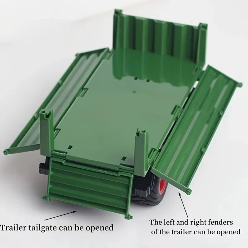 16.5" Big Tractor Toy,Farm Toy,Farm Animals Set,Include Truck Toy and Traile,Fence,Farmer,Animals,Tool,Farm Set for Gift