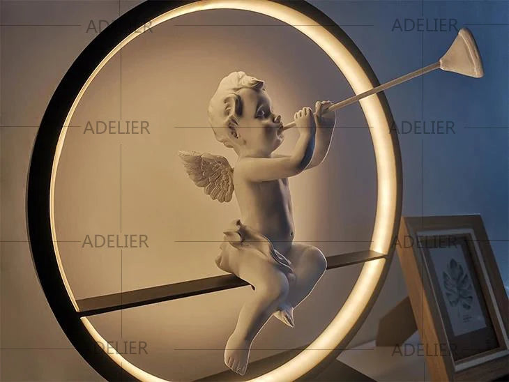 LED Angel table lamps bedroom bedside decorative lamp married couple romantic warm desk lamp
