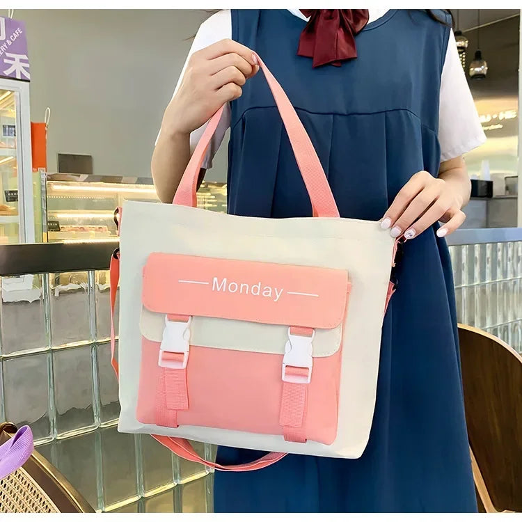 4 Set Korean High School Junior High School Elementary School Student Forest Style Versatile Backpack with Large Capacity Colors