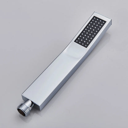 Uythner Handshower Head Brass Shower Head Square Handheld Head Replace Head Faucet Accessory Brass Material