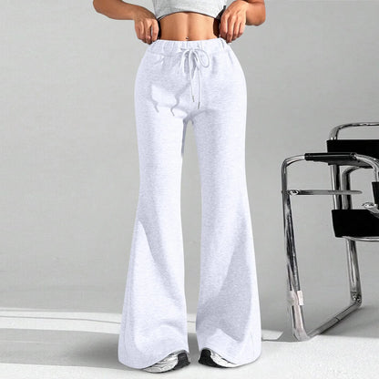 Clothes For Woman Leisure Flares Home Pant Bell-Bottoms Pants Woman Tracksuit Female Sport Trousers Solid Color Pantalones Mujer