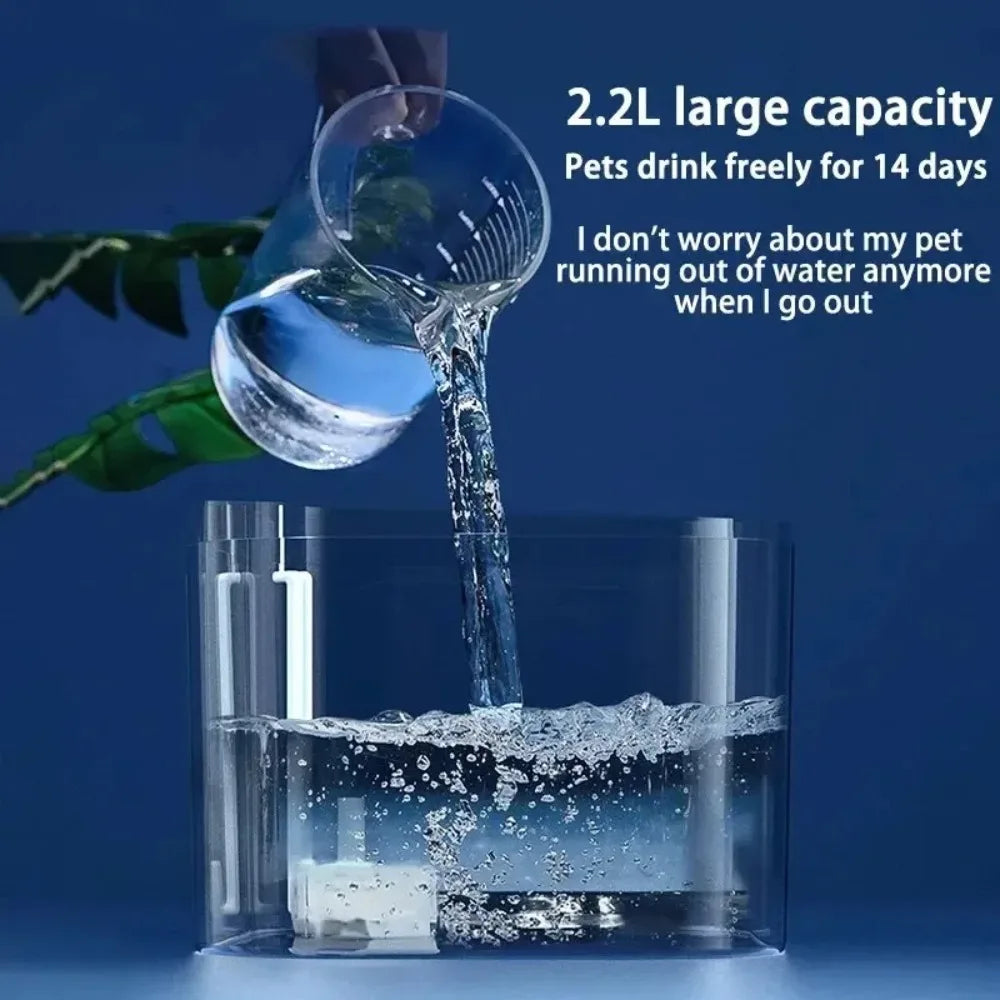 Cat Water Fountain Automatic Recirculating Filter Pet Drinking Dispenser USB Electric Pump Quiet Cat Ear Design