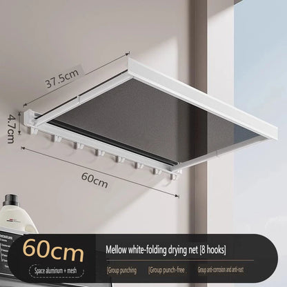 Balcony Drying Racks Retractable Drying Net Foldable Multifunctional Stainless Steel Sock Wall Shelf Bathroom Portable Organizer