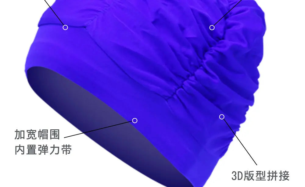Swimming Caps Women Breathable Long Hair Swim Caps for Women Enlarged Swimming Hats Wholesale  Swimming Pool Accessories